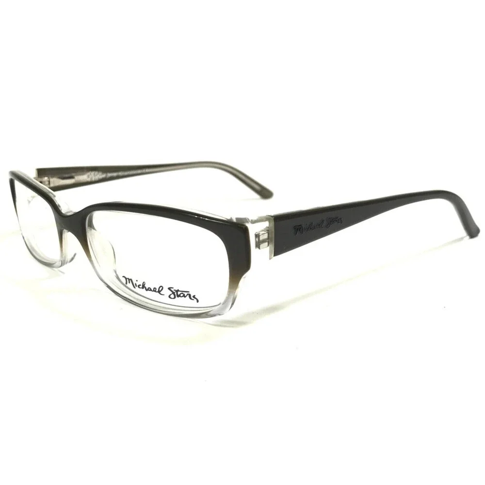 Michael Stars Eyeglasses Frames Chameleon Clove Green Clear Rectangle 53-15-135